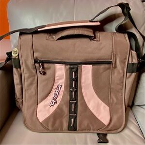 Tracker Brown and Pink Messenger School Work Bag Never Used